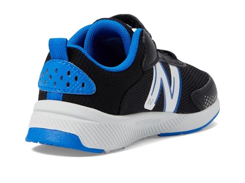Image of New Balance Kid's Dynasoft 545 V1 Bungee Lace with Top Strap Running Shoe, Black /Blue Oasis, 4 W Infant