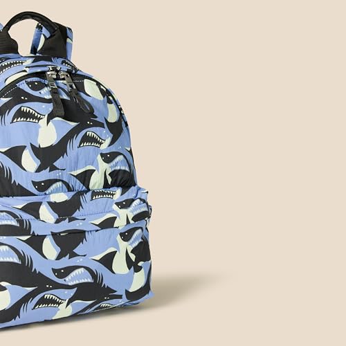 Image of Amazon Essentials Unisex Kids' Backpack for Boys and Girls, Light Blue Shark Waves, One Size