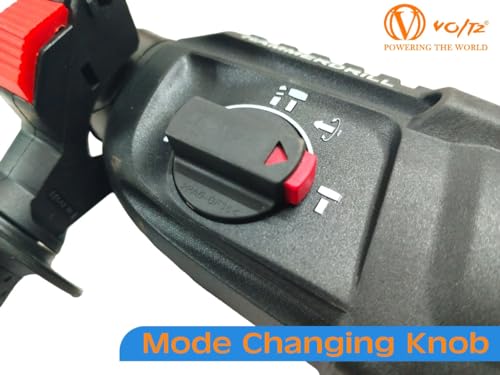 Image of VOLTZ VZ-RH26 Rotary Hammer with 3 Modes, 1300W, Copper Armature, SDS Plus Chuck :26 mm, 950 RPM, Impact Energy 3J with Vibration Control Selector with Forward /Reverse Switch