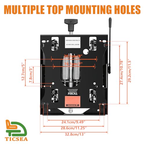 Image of Low Profile Seat Suspension Kit - Compatible with Gravely,Ariens Zero-Turn Mowers with Weight Adjustment & Smooth Slide Rails- Same Day Shipping
