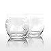 Atterstone Globe Whiskey Glasses, 12-Ounce Whiskey and Scotch Glasses, Great for Gift Giving or Home Bar, Set of 2