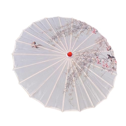 Parapluie chinois en papier huilé rose de 81 cm pour décoration d'art