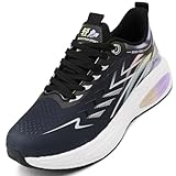 Beita Zapatillas de correr para mujer, adolescentes, niñas, tenis transpirables, Negro púrpura, 37 EU