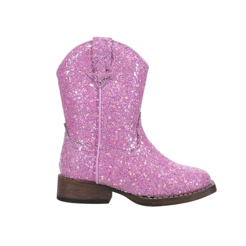 ROPER Toddler Girls Glitter Galore Square Toe Casual Boots Mid Calf - Purple