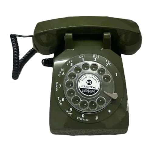 Teléfono retro giratorio grabador para bodas verde miniatura 1