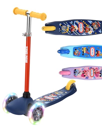 BOLDCUBE x Little Tikes Teeny 3 Wheel Scooter Age 2-6 Years Old Kick Scooter with LED Flashing Wheels - 3 Wheeler Birthday Gift Present for Boys Girls Age 3+