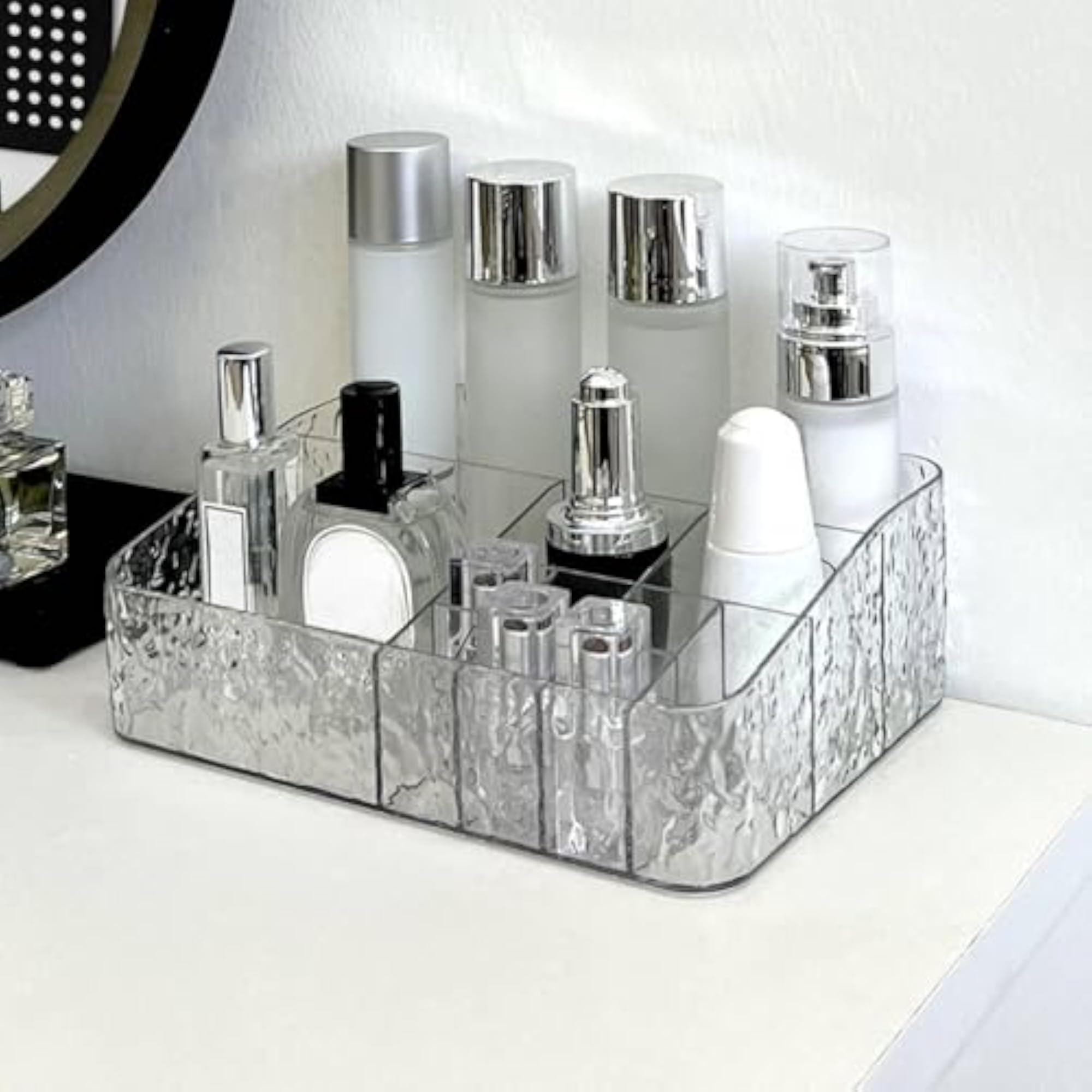 Tiered Tube Display Rack, Clear Cosmetic Organizer