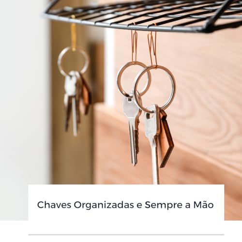 Porta Chaves Minimalista 3 ou 5 Chaves Plástico Chaveiro Casa Apartamento Parede Ambiente Prático (3