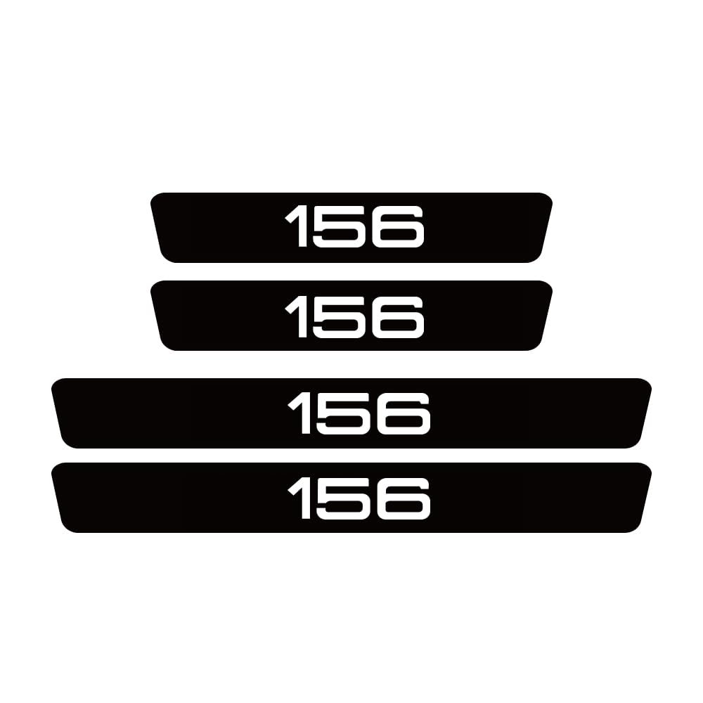 Sdyayfge Normal 4Pcs Kick Plates Car Door Sill Protector,For Alfa Romeo 156