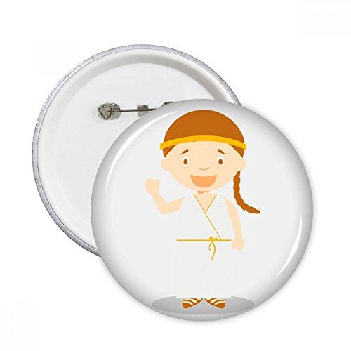 Badge bouton Grèce blanche lot de 5 broches de décoration de vêtements