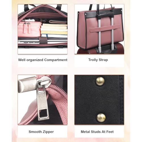 Image of K London Vegan Leather Handbag For Women-Girls | Satchel Bag for Womens | Fit Upto 15 Inch Laptop | Shoulder Bag | Ladies Purse | Tote Bag With Top Double Handle Handbag For Women