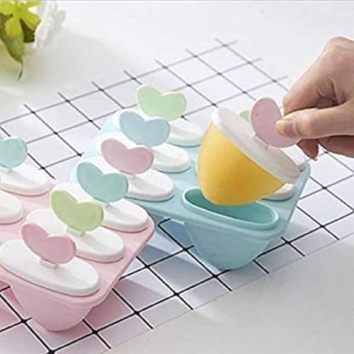 Image of 6-Piece Ice Cream and Kulfi Maker Popsicle Moulds - Multi Color BPA Free Plastic Candy Maker - Drip Free Design for Frozen Yogurt and Juice Sticks - Dishwasher Safe DIY Ice Pop Molds Set