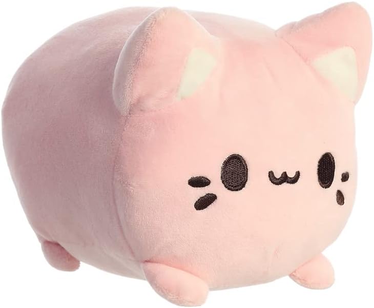 Aurora, 14273, Tasty Peach Strawberry Meowchi, 7In, Eco-friendly soft toy, Pink
