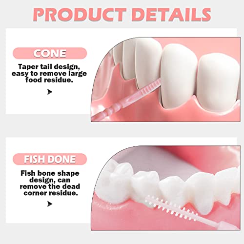 Anronch Double Head Disposable Interdental Brushes, 1060 Pcs Oral Hygiene Cleaner Stick Portable Plastic Toothpicks Oral Care Toothpicks Teeth Cleaning Tool #TOP2