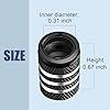 Tire Valve Stem Caps Cover - (5 Pack) Tire Air Cap N2 Nitrogen Metal with Plastic Liner Corrosion Resistant Leak-Proof for Car Truck Motorcycle Bike Black #2