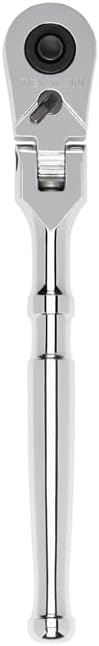 Chave catraca TEKTON com encaixe de 3/8 pol. (9,5 mm), cabeça flexível de 180° e corpo compacto de 15,2 cm SRH31506