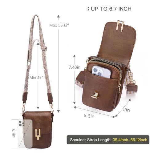 Image of GOIACII Phone Purse Crossbody Bags for Women Small Travel Wallet Touch Screen RFID Blocking