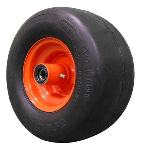 Antego Tire & Wheel (Set of 2) Bad Boy 13x6.50-6 Pneumatic Orange Assemblies. Replaces 022-2006-00. Fits Maverick Outlaw and Diesel Series