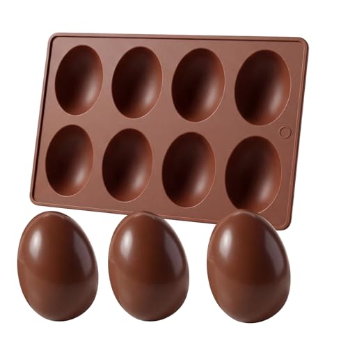 Generico pour œufs de four - 8 moules à bonbons en silicone alimentaire, moule pour œufs de chocolat | pour bonbons, gâteaux, muffins, glaçons, fêtes