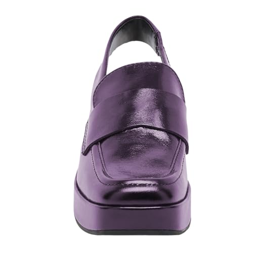 miss left Women's Wedge Heel Slingback Pumps Platform Closed Toe Mid Heel Elastic Strap Sandals Trendy Travel Casual Shoes Size 4-16 US4