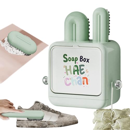 Cepillos para limpieza de zapatos – Almacenamiento espacioso con orificios de drenaje, jabonera, herramientas de limpieza ergonómicas – Para dormitorio, salón, baño, cocina, lavandería, hotel