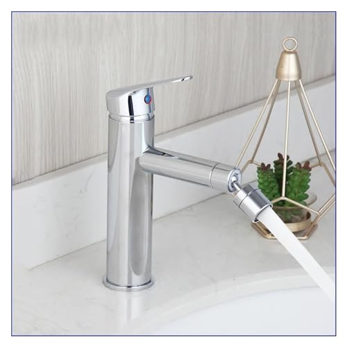 Robinet de lavabo chromé haut de gamme CCXXYGWJ avec mitigeur et vidange pop-up