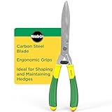 Miracle-Gro 18 in. Wavy Blade Hedge Shears – Lawn and Yard Tool with Sharp Carbon Steel Blades for Trimming Borders, Shaping Bushes, and Shaping/Trimming Hedges, Shrubs