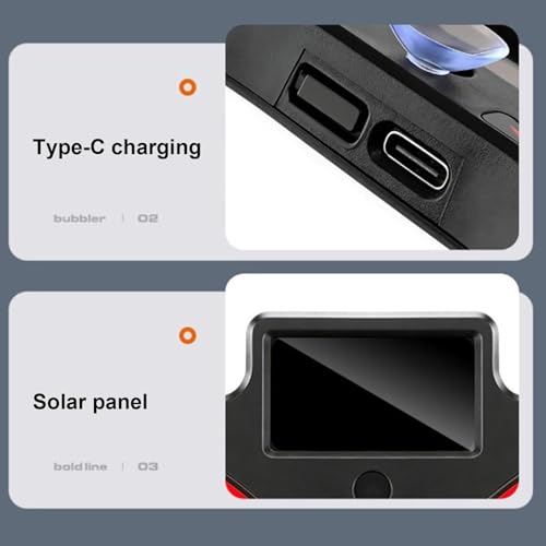 Ojos LED para parabrisas de coche con panel solar universal 5