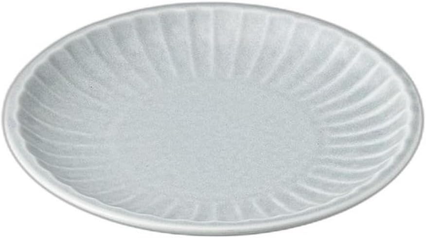 Embossed Mat Grey Plate [ 8.4 x 8.4 x 1.1" ] | Medium Plate Setomonohonpo