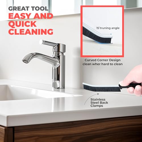Image of 6 Pcs Crevice Cleaning Brush for Household Use, Hard Bristle Gap Cleaning Brush, Grout Gap Cleaning Supplies for Bathroom, Kitchen, & Shower, New 2025 Multifunctional Cleaning Tool