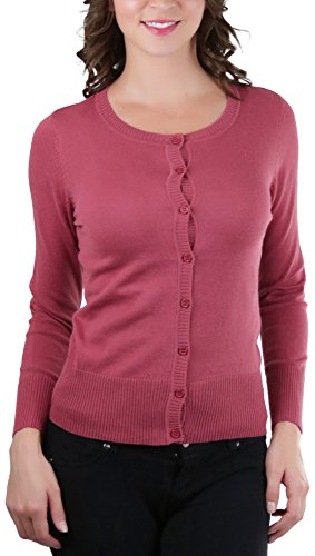 Image of ToBeInStyle Women's Long Sleeve Button Down V-Neck Cardigan