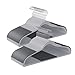 SONGMICS Hangers, 50 Pack High Qaulity Plastic Coat Hangers - Non Slip & durable, 0.2" Thickness - Space Saving, 360 ° Swivel Chromed Hooks, Gray, UCRF50G