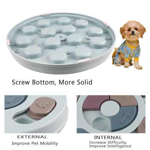 Elezenioc Hundespielzeug Intelligenz Hundefutter Welpenspielzeug,Interaktives Verlangsamen Sie das Essen von Hundespielzeug,Rutschfestes Intelligenzspielzeug für Hunde,Welpen und Katzen
