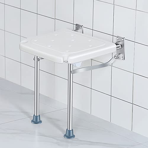 ZGFOZJGC Banco de Ducha Plegable de Pared, Silla de Ducha Plegable, Taburete de Pared Plegable para Cambiar Zapatos en vestíbulo, balcón y baño.