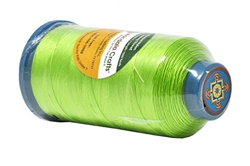 image for Mandala Crafts Bonded Nylon Thread Lime Green Heavy Duty Sewing Thread