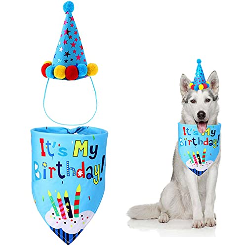 Hunde-Geburtstagshalstuch 'Happy Birthday Dad' – Weiches Polyester, Verstellbar, Für Hunde Aller Größen