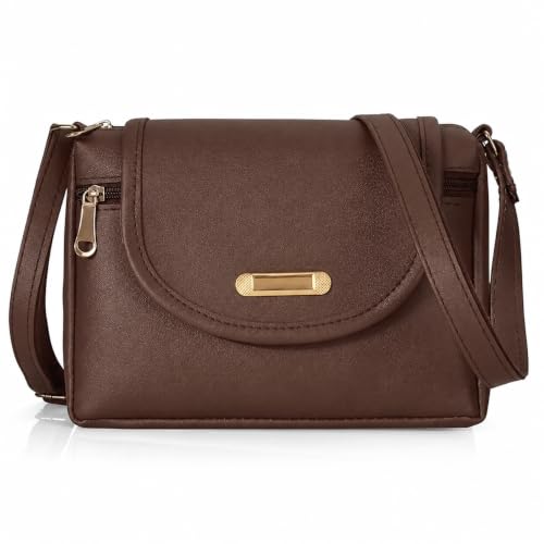 Image of J I ACCESSORIES Women's Stylish Crossbody Sling Bag - Elegant PU Leather Small Shoulder Purse with Adjustable Strap - Casual & Travel Handbag