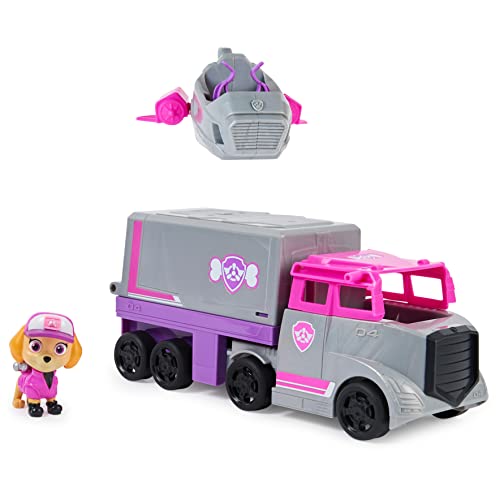Image of Paw Patrol Big Truck Pup's Skye Transforming Toy Truck with Collectable Action Figure|Vehicle Set with launch rescue Jet|Learning-Education Activity Set|RoleplayToy For Kids3+|BirthdayGift|MadeInIndia