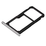 jbTec SIM-Tray/SD-Card kompatibel mit Huawei P8 Lite 2017 - Kartenhalter Single Slot Schlitten Rahmen Silber