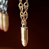 Fisch Industries 9mm Handmade Bullet Christmas Ornament by Chocolate Weapons (Brass Chain)