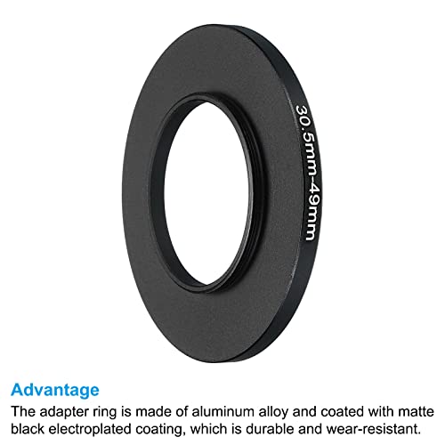 PATIKIL 30.5mm-49mm Metal Step Up Ring, Camera Lens Filter Adapter Ring Aluminum Filter Adapter Ring for Camera Lenses Hood Black - Image 4