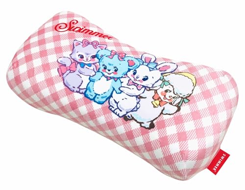 MORIPiLO 低反発クッション 腰枕 スイマー SWIMMER ギンガムチェック (ミニリラックスピロー) 肌にやさしいふわモチ触感 グッズ ぬいぐるみ 昼寝枕 ピンク 16x33x8cm キャラクター まくらのモリシタ