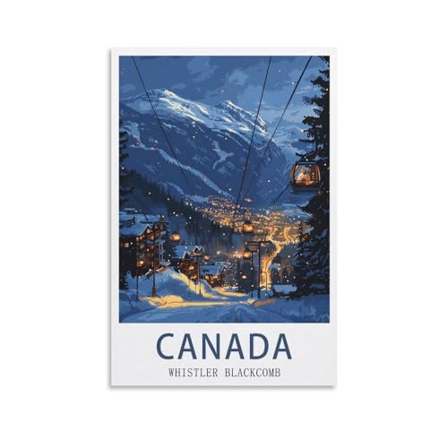 Affiches de voyage Whistler Blackcomb Canada toile déco salon moderne