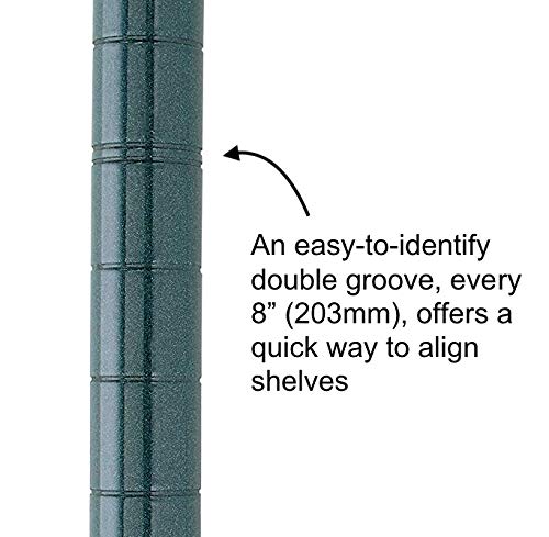 METRO mobile post with double groove for shelf alignment