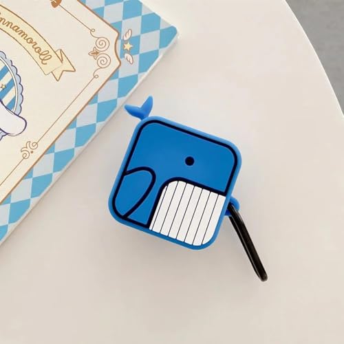 Image of Valente Silicone Case Cover for Samsung Galaxy Buds FE (2023), Buds 2 Pro (2022), Buds 2 (2021), Buds Pro (2021), and Buds Live (2020) (Blue Whale)