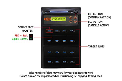 Systor 1 to 31 USB 3.0/3.1 Duplicator & Sanitizer 18GB/Min - Standalone Multiple Flash Memory Copier & Storage Drive Eraser, Copy Speeds Up to 300MB/Sec (SYS-USB30-31) - Thumbnail 2