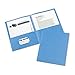 Avery 47986 Two Pocket Folder, 8-1/2-Inch x11-Inch,20 Sht Cap, 25/BX, Light Blue