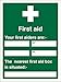 Produktbild Stewart Superior Sicherheitszeichen First Aid 450 x 600 mm selbstklebendes Vinyl