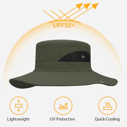 Sombrero personalizado con ala ancha y protección UV UPF 50+ miniatura 4