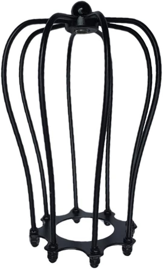 Lustre ancien en fil métallique durable et abat-jour cage pour décoration rétro haut de gamme